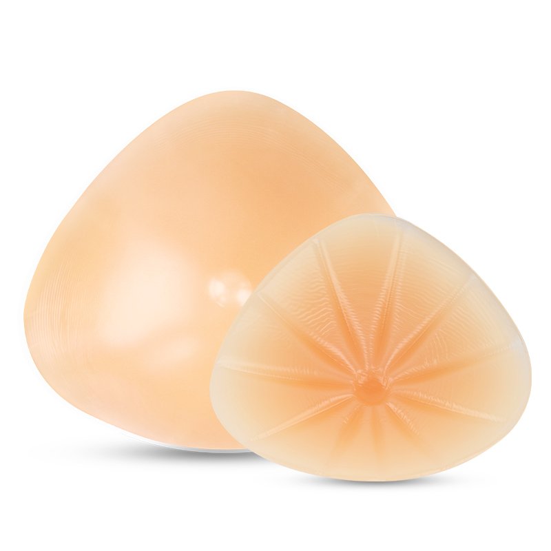 XINXINMEI Triangle Shape Prosthesis Breast Form for Swimming Silicone Breast Prosthesis Match Post Surgery Bra with Pockets
