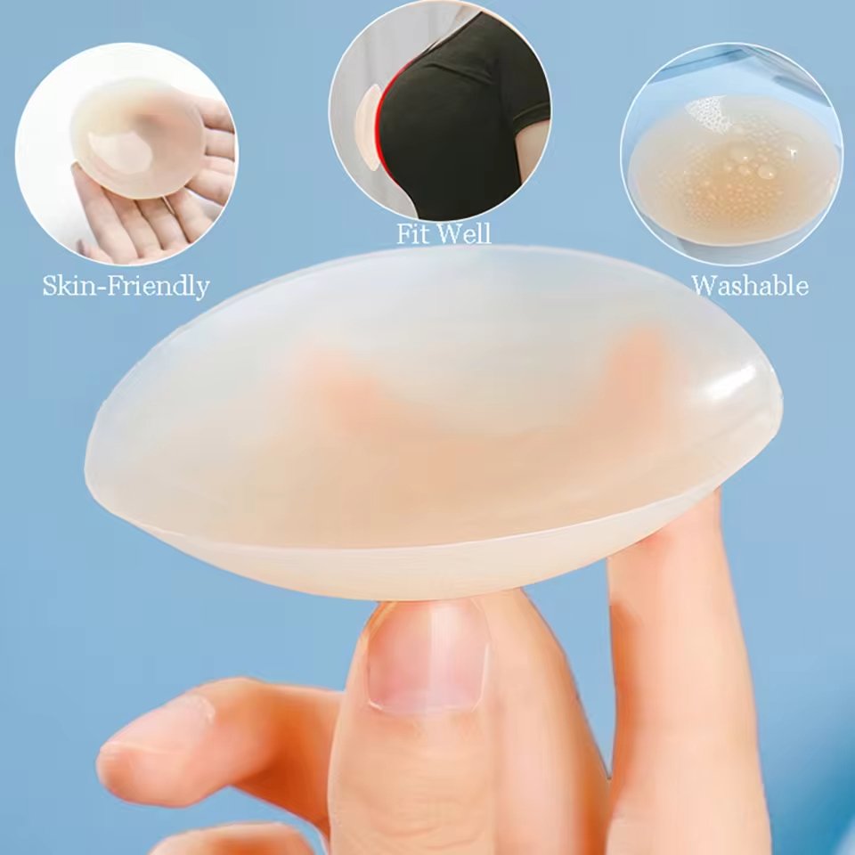Spot/Custom Invisible Silicone Breathable Breast Patch Self-Adhesive Breast Cover Invisible Breast Patch Reusable