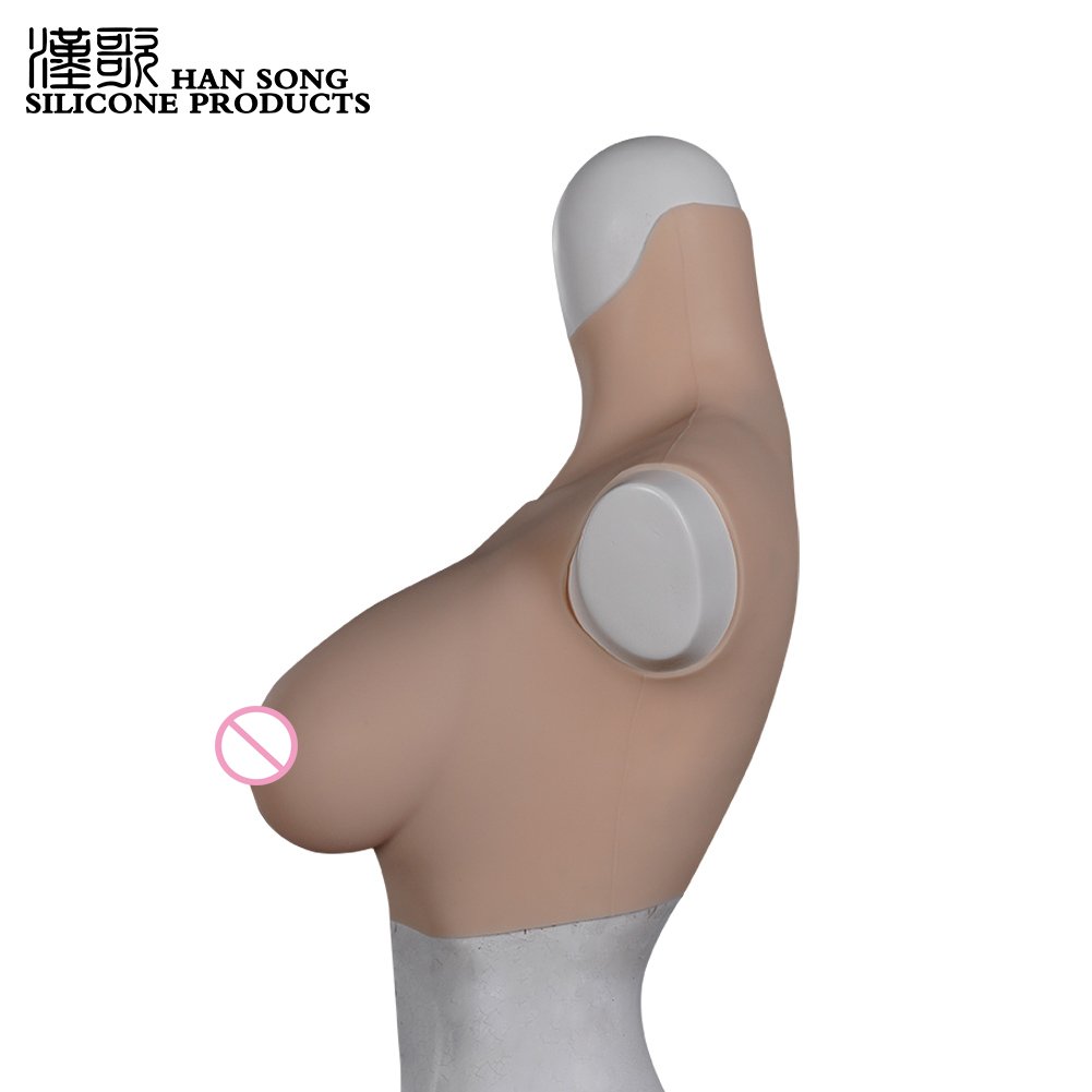 6th Generation Fake Boobs Tits Breast Plate For Crossdresser C-D Cup Artificial Silicone Breast Forms