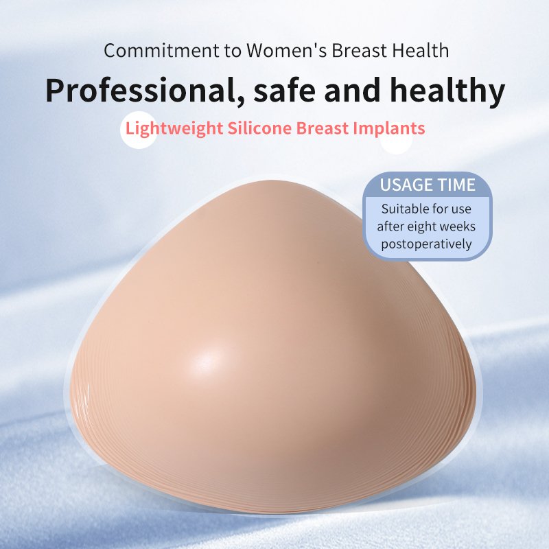 Lightweight Prosthesis Silicone Breast Form Triangular Shape Model QMATR Breast Silicone For Mastectomy Bra Pad