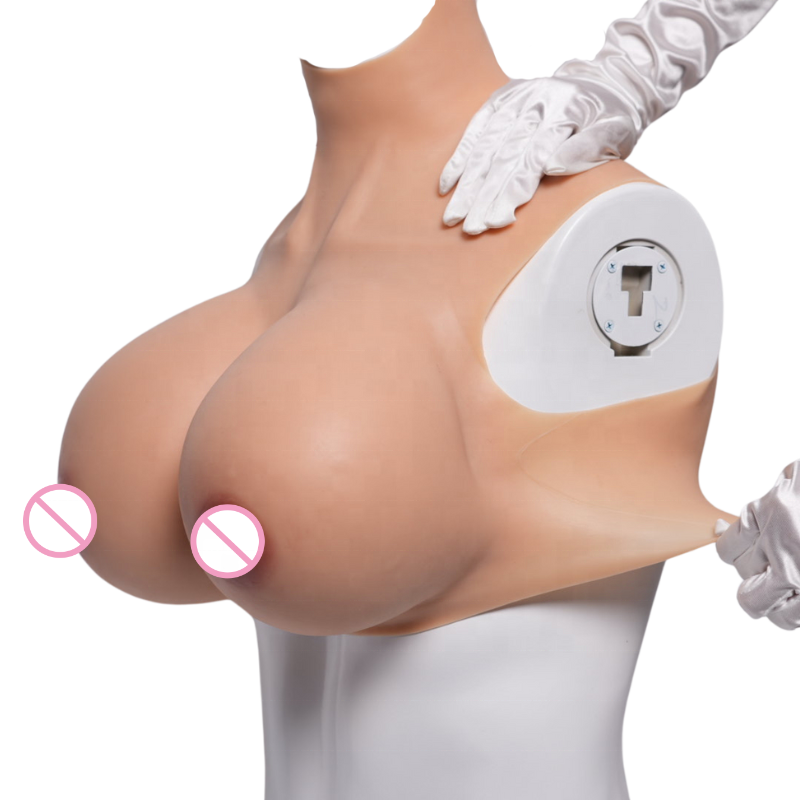 Make silicone breast prosthesis crossdress transvestite silicone artificial breast forms for drag queen (H CUP)