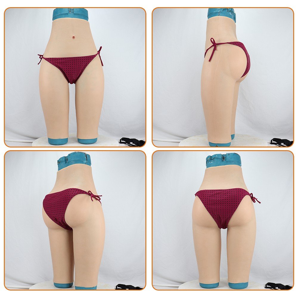 Crossdresser Silicone Fake Vagina Pants and Breast Forms Big Boobs with Arms Half Body Suit Male To Female Cosplay Drag Queen
