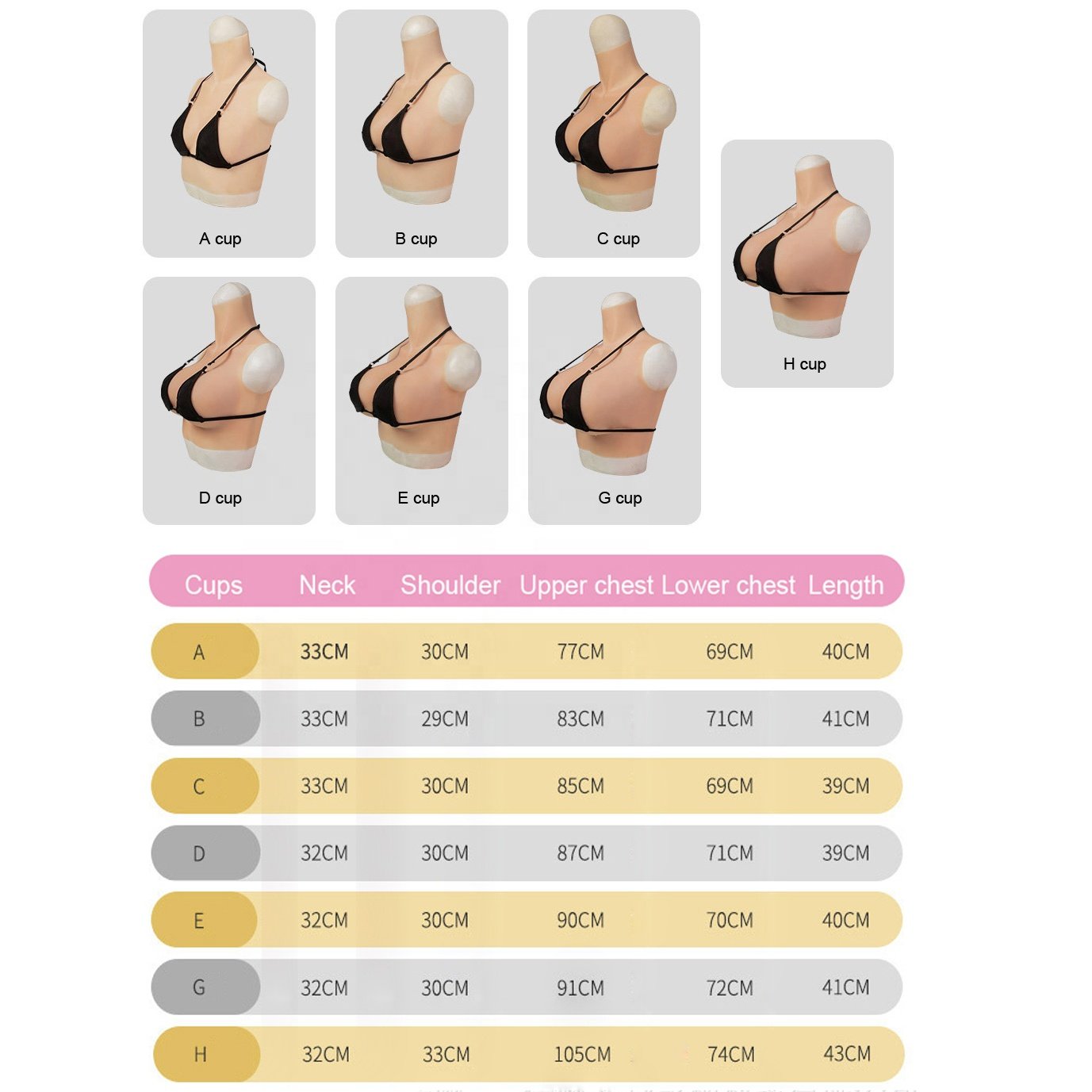 Cotton Filled Lightweight Breastplate Fake Boobs Breast Plates Crossdressers