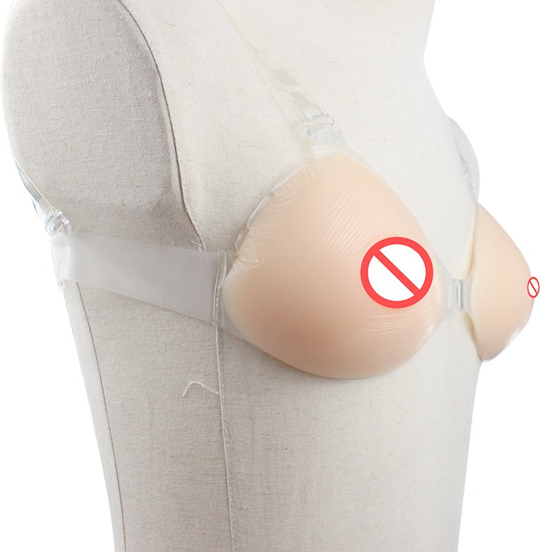 Top Selling Good Triangle Shape Silicone Breast Forms for Cross Dressers Men 100% Silicone Drag Queen or Shemale 20-30days 600g