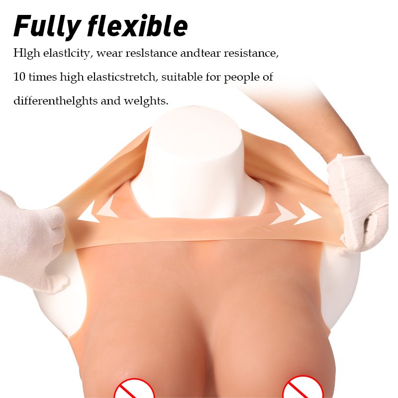 Artificial Silicone Nipple Costume B/C/D/E Cup boobs form Sissy Shemale Breast Form Silicone Fake Breasts for Crossdresser