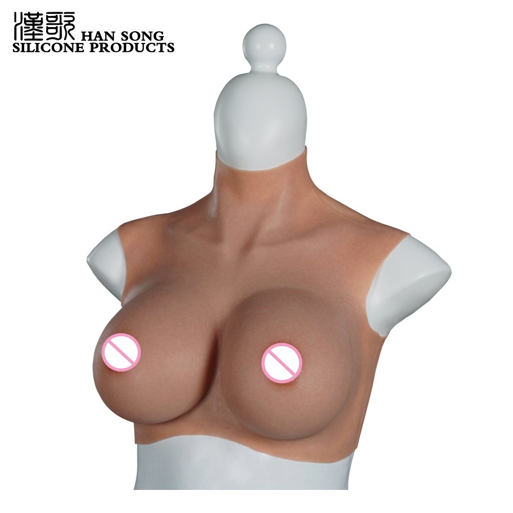 G cup Silicone Breast Forms Transgender Latex Boobs Drag Queen Fake Boobs Breastplate