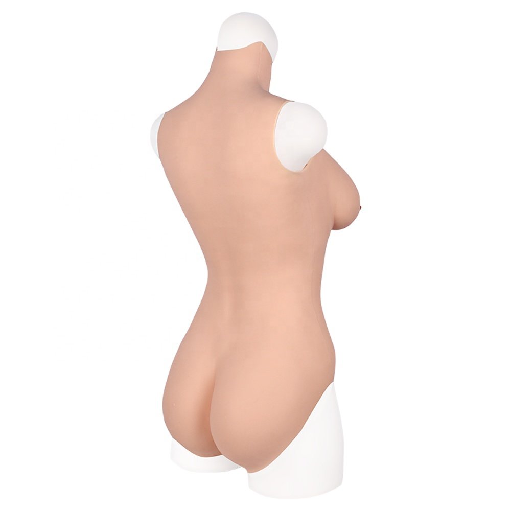 Crossdresser Triangle Onesie Sexy Men To Woman Silicone Body Suit Fake Breast With Vagina Transgender clothing