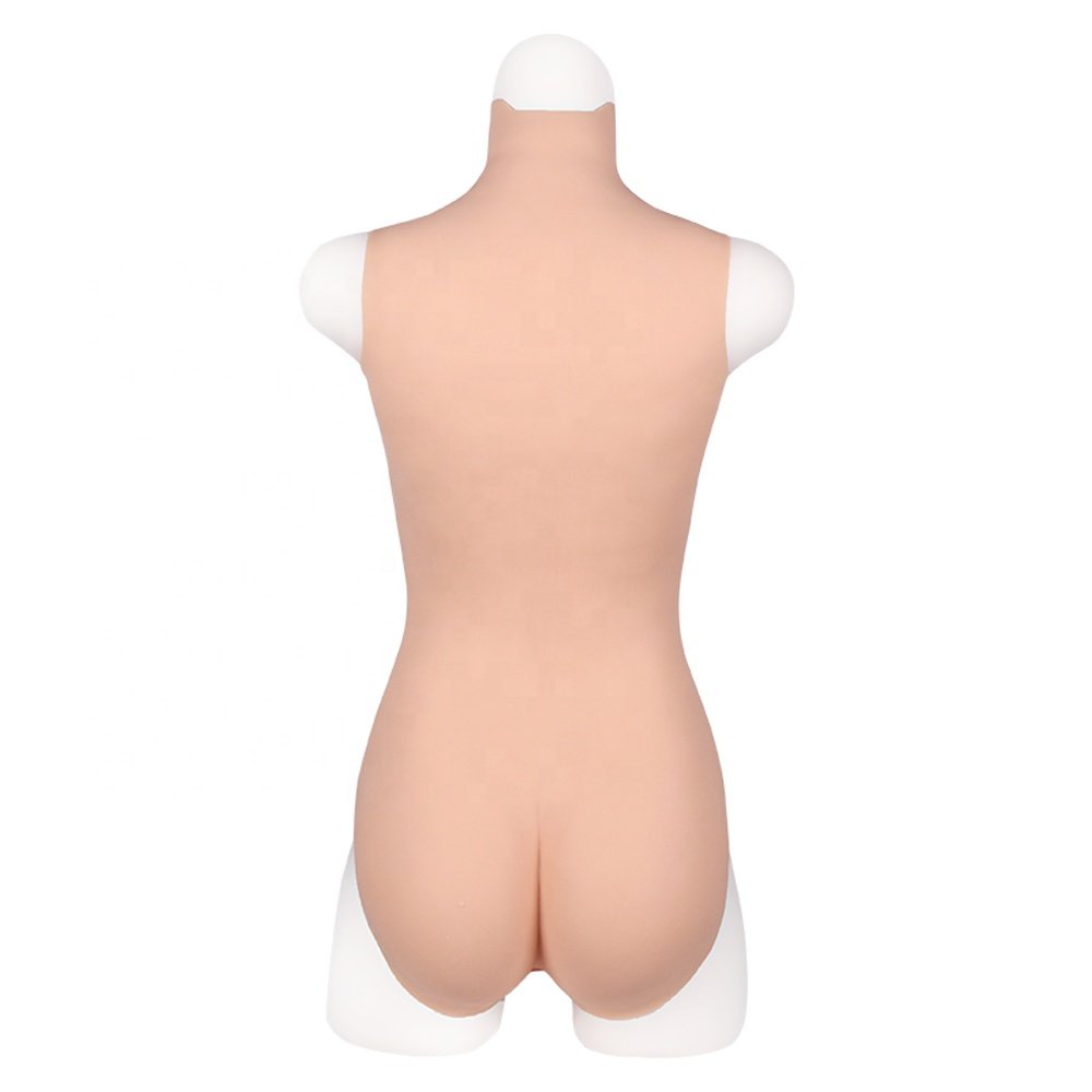 Crossdresser Triangle Onesie Sexy Men To Woman Silicone Body Suit Fake Breast With Vagina Transgender clothing