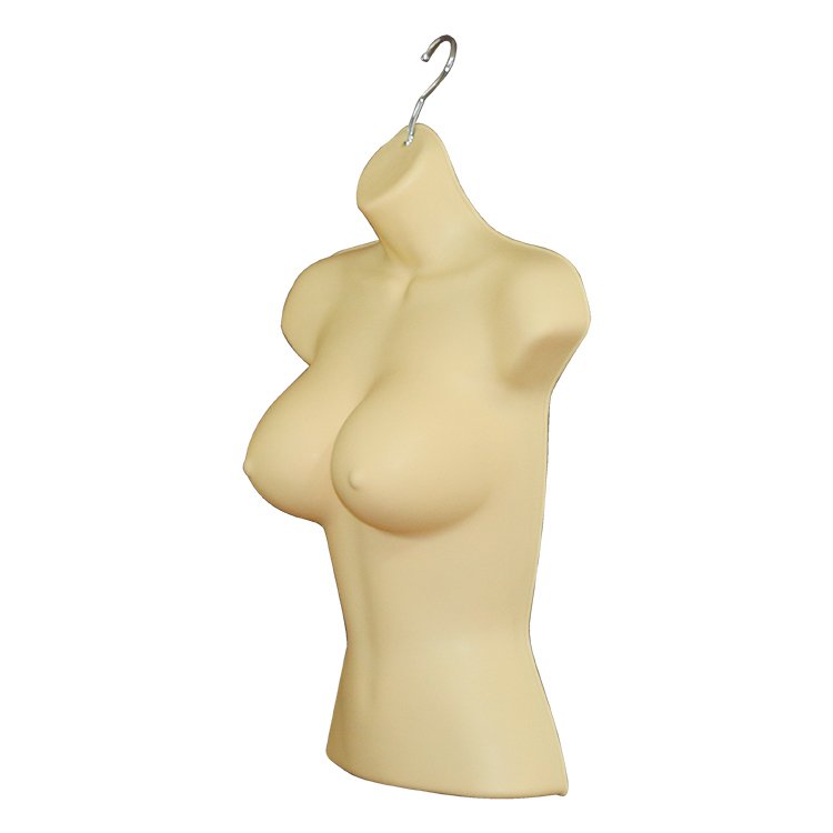 Hot sale shop plastic used hanging curvy female underwear half body dress form lingerie mannequin torso female body femme bust