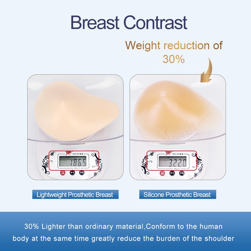 ONEFENG Lightweight Type KVS Spiral Shape Postoperative Silicone Breast Form Artificial Breast Prosthesis For Mastectomy