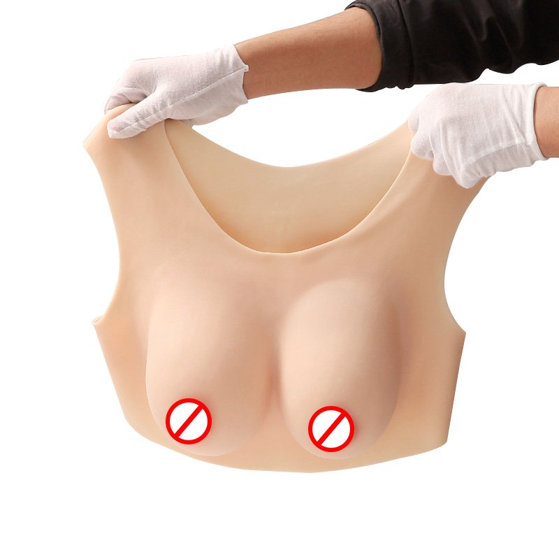 2024 Realistic Silicone breast form low collar design Artificial silicon boobs Cosplay fake breasts huge fake boobs C CUP