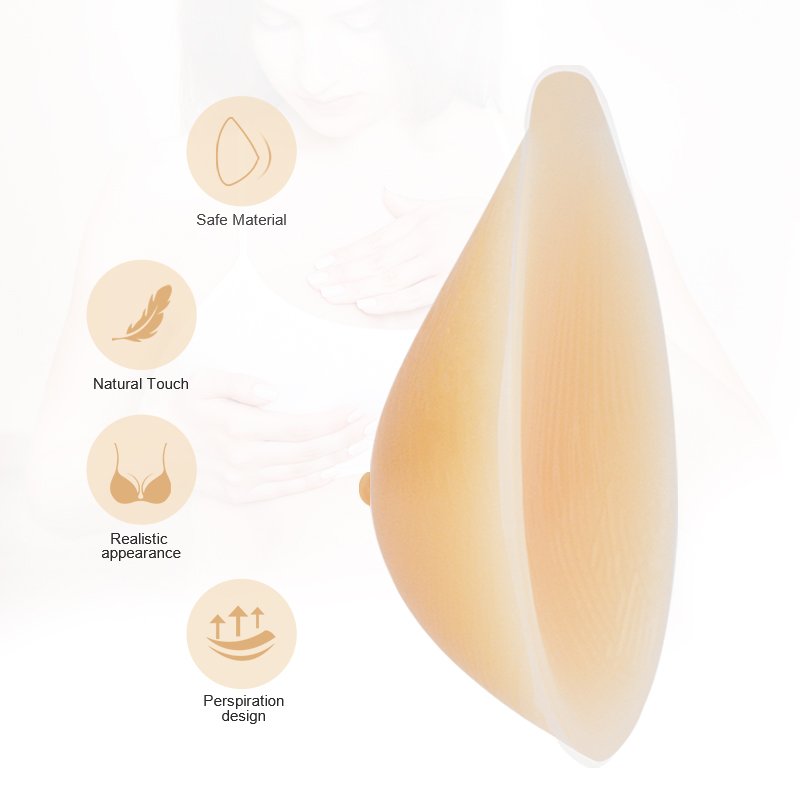 Drop-shaped silicone breast prosthesis after resection with a bra to make up for fake breasts for women CT120g