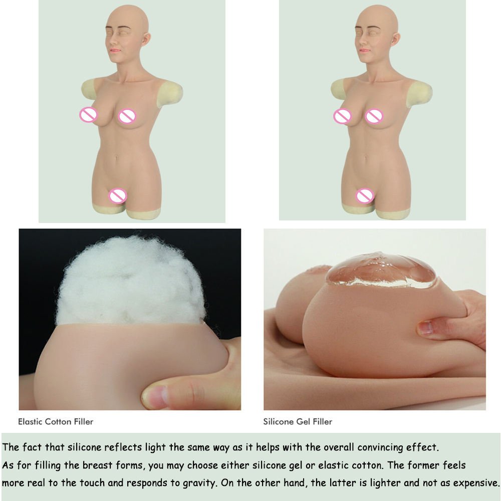 Silicone Fake Body Suit Set with Boobs Breast Forms Body Suit Anus Pussy Sexy Doll for Ladyboy Cosplayer Crossdresser