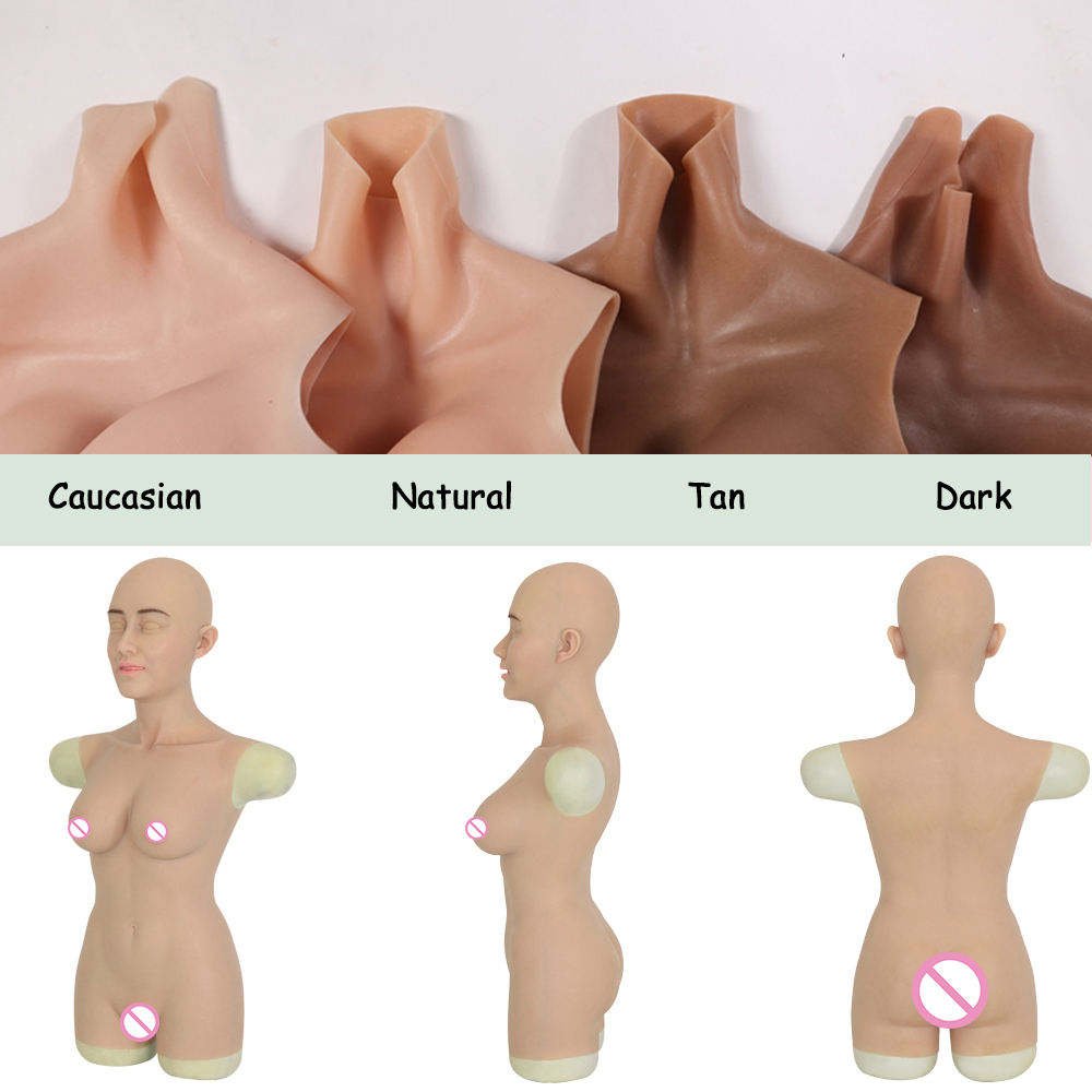 Silicone Fake Body Suit Set with Boobs Breast Forms Body Suit Anus Pussy Sexy Doll for Ladyboy Cosplayer Crossdresser