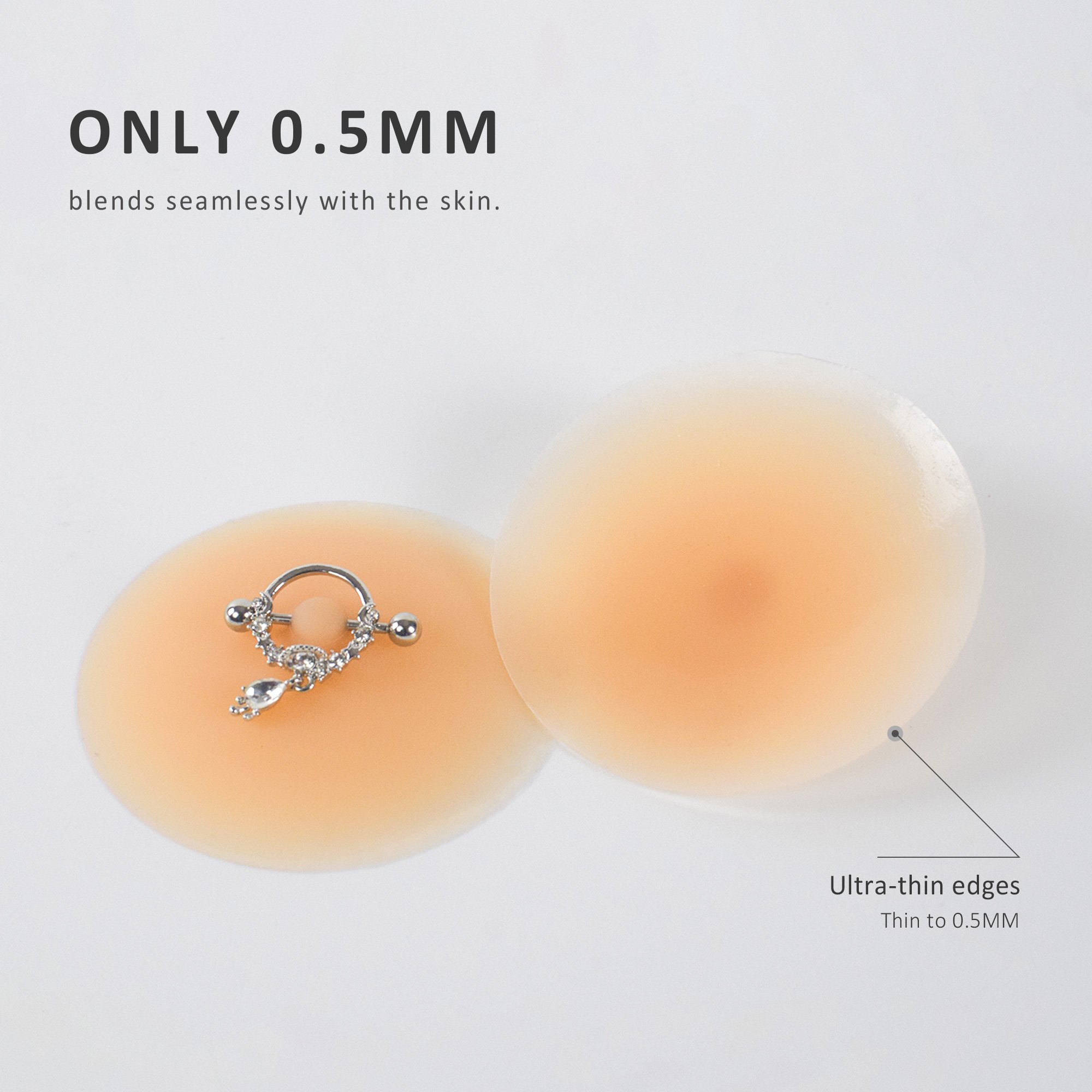 Sexy Silicone Attachable Nipple Pasties Covers breast pad Cosplay show nipple ring pasty for Crossdresser Breast Forms
