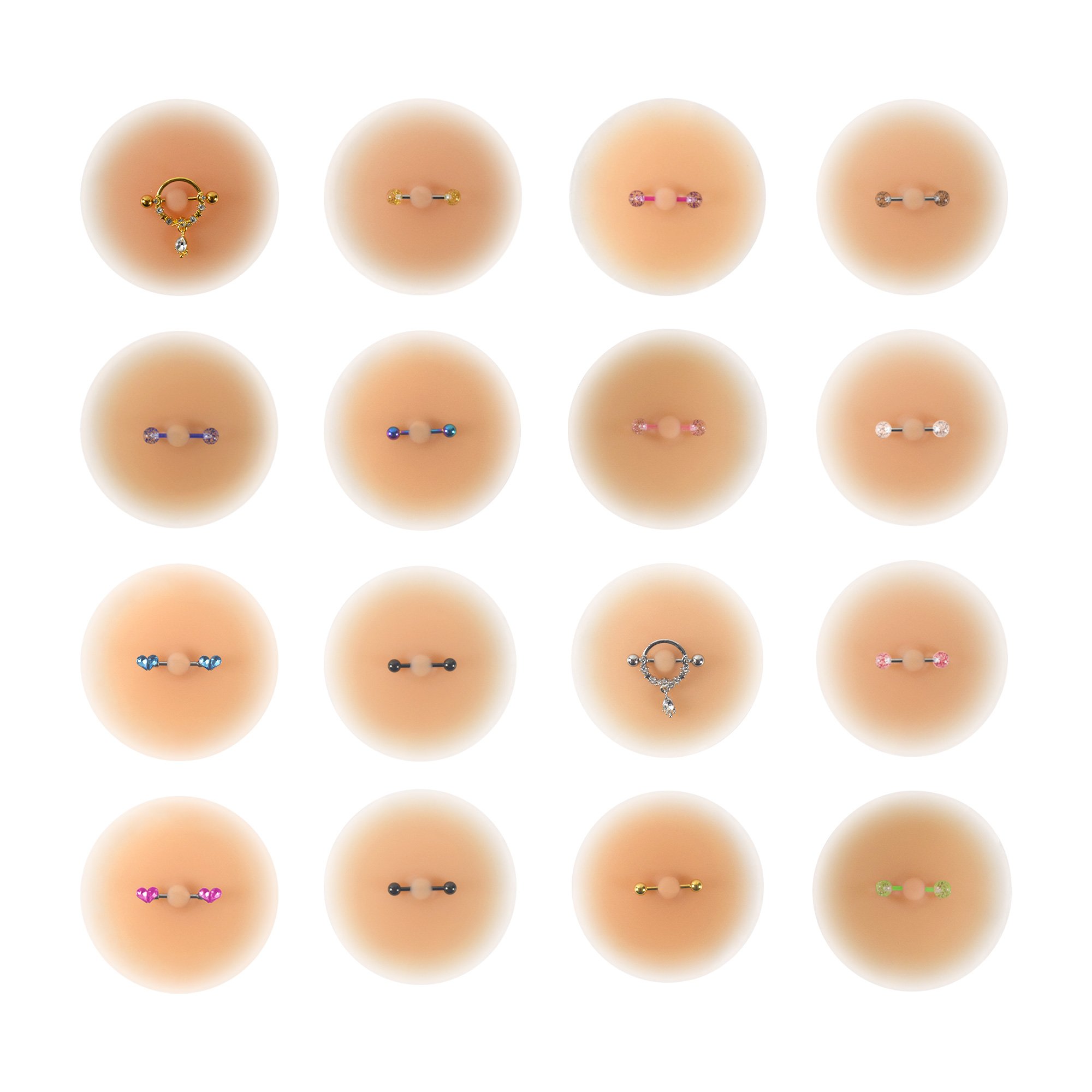 Sexy Silicone Attachable Nipple Pasties Covers breast pad Cosplay show nipple ring pasty for Crossdresser Breast Forms