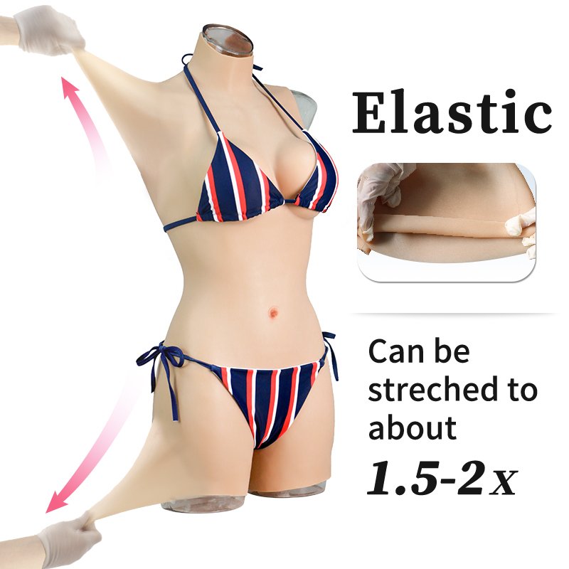 Silicone Bodysuit Fake Pussy WIth Breast Forms Drag Queen Buttocks Pad Vagina For Transgender Crossdresser Big Boobs