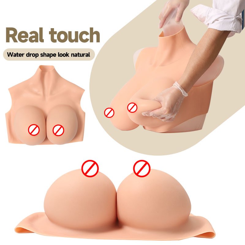 cotton filling fake boobs Silicone Breast Forms Prosthesis Tits for cosplay Realistic Drag Queen Shemale Transgender