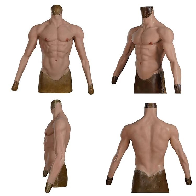 Strong Abdominal Body Suit Realistic Muscles Breast Forms Costume Artificial Simulation Chest Muscle Suit For Cosplay Anime