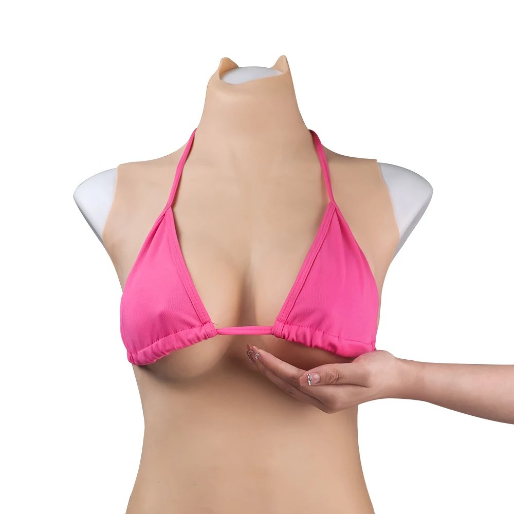 URCHOICE Silicone Male to Female Bodysuit Fake Breast Form with Vagina for Crossdresser Transgender Drag Queen Cosplay