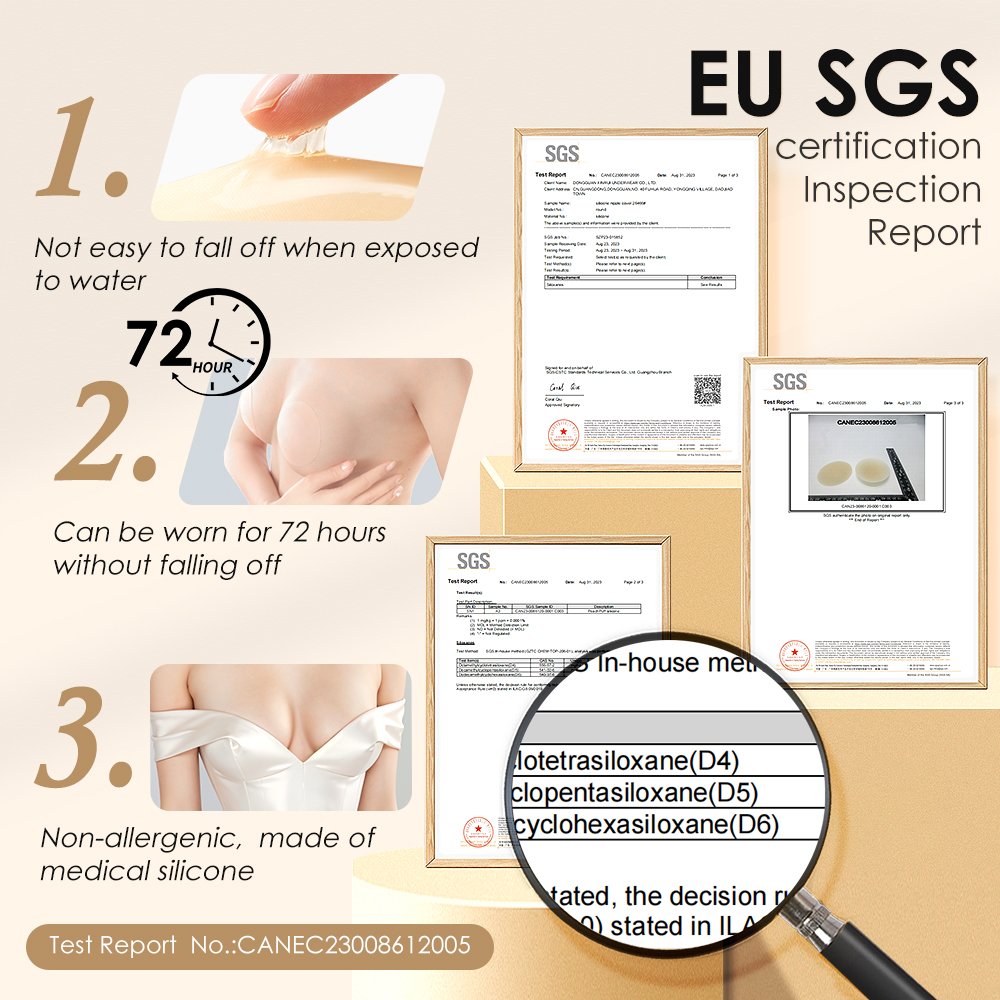 Sticky Nipple Pasties Adhesive Customized Women Breast Pasties Box Packaging Thin Seamless Reusable Silicone Nipple Covers