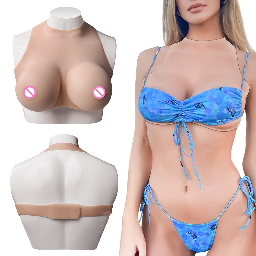 Urchoice Supper soft and Realistic Lifelike Silicone Breast Forms For Man To Woman Transgender Cosplay Fake Boobs Pads