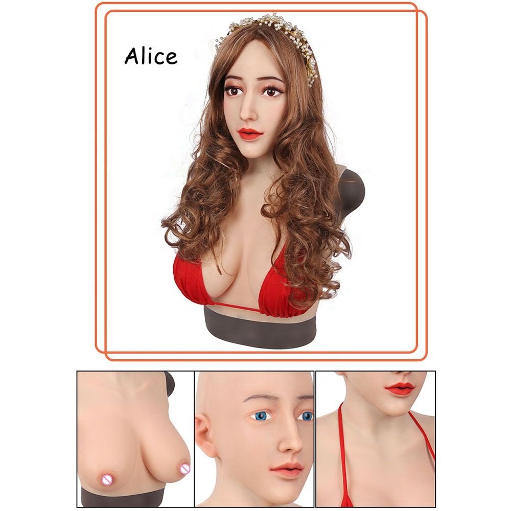 URCHOICE Live Video Streaming Crossdresser Female Silicone Head Mask girl For Internet Celebrity Cyberstar Anchorman Camgirl