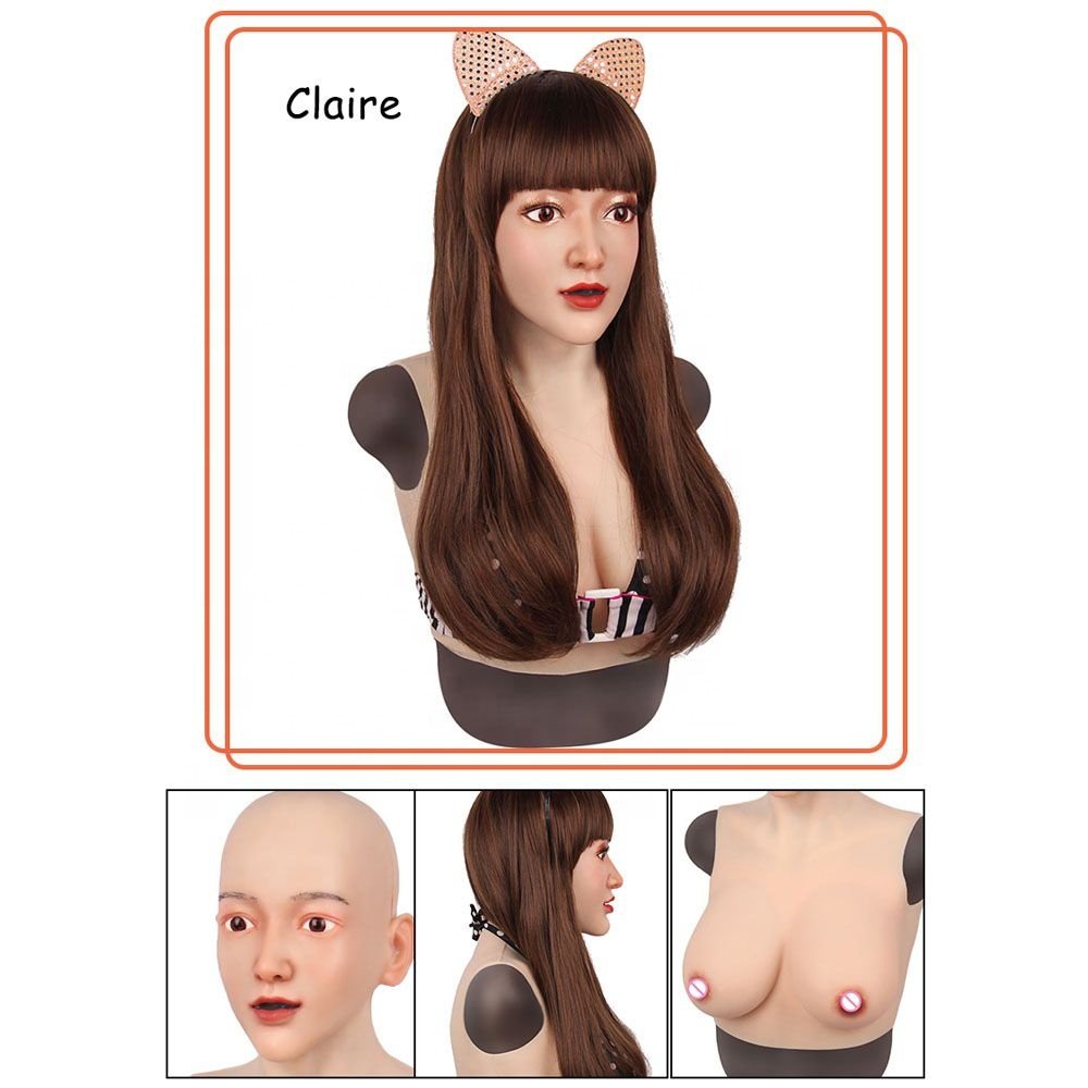 URCHOICE Live Video Streaming Crossdresser Female Silicone Head Mask girl For Internet Celebrity Cyberstar Anchorman Camgirl