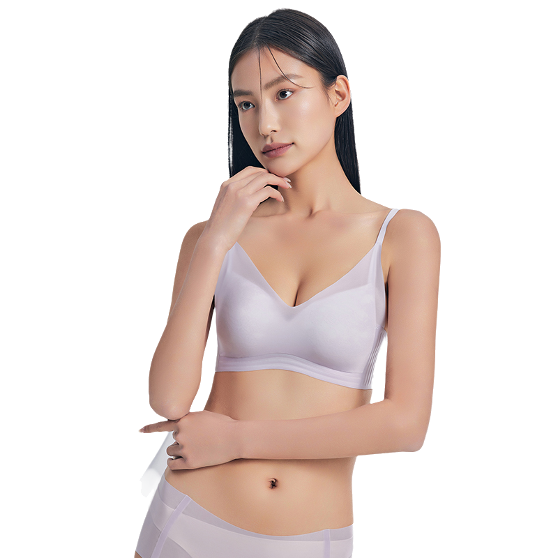 Women's Spring Summer Bra New Products Breathable Anti-Light Lifting Small Gathering Jelly Strip & Rabbit Ears-for Big Breasts