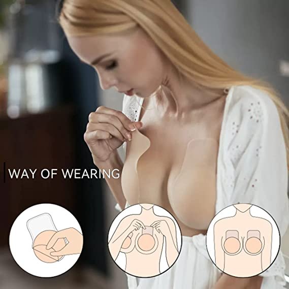 Hot sale invisible Strapless Lift up Sticky Petals Breast lift Pasties Nipple cover Adhesive Silicone bra