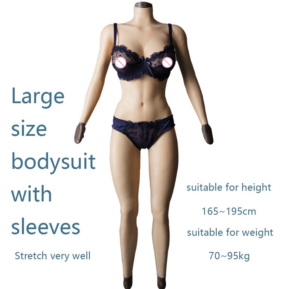 Silicone Full Body Suit One-Piece Tight Zentai CD TD Pussy F Cup Breast Form Crossdresser Transgender