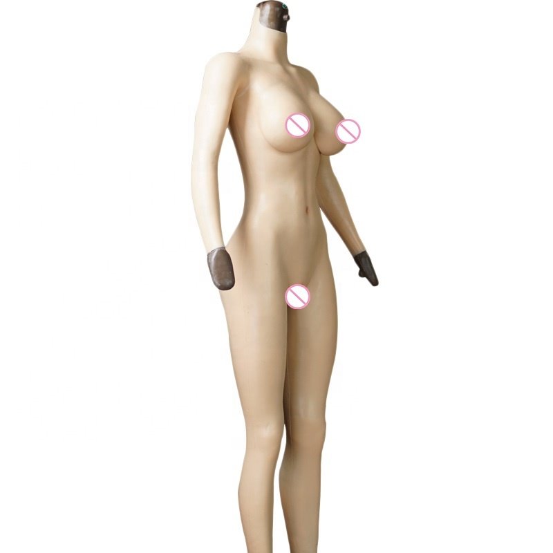 Silicone Full Body Suit One-Piece Tight Zentai CD TD Pussy F Cup Breast Form Crossdresser Transgender
