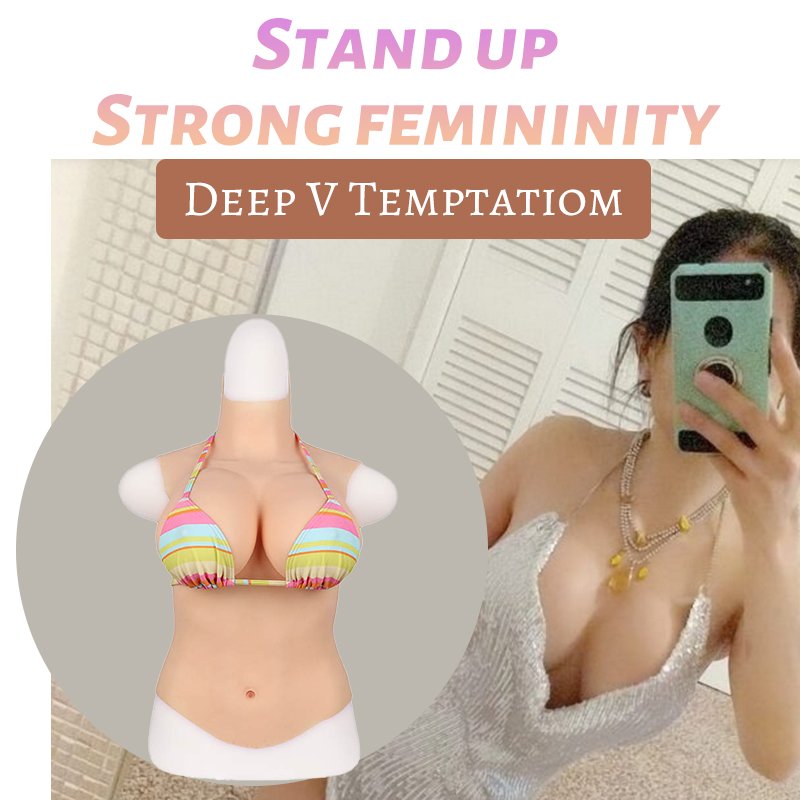 Eta Food-Grade Silicone Transgender Artificial Tits Fake Boobs Realistic C D E G Cup Boobs Half Body Breast Form Cross-Dressing