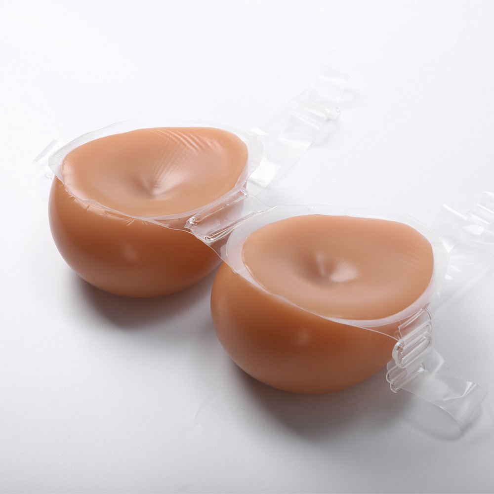 Fake Tits Realistic Silicone Boob With Transparent Strap For Male To Female Dragqueen Transgender Cosaplay