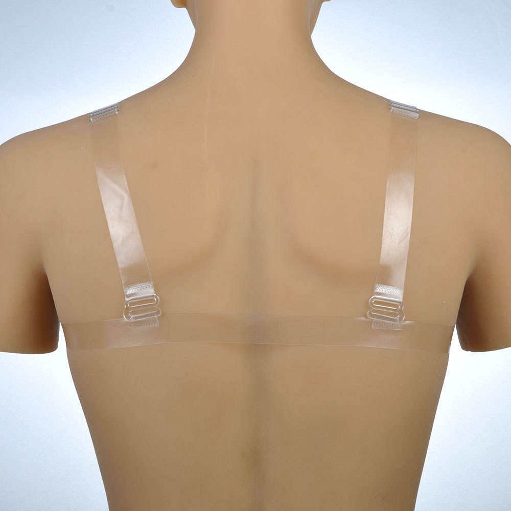 Fake Tits Realistic Silicone Boob With Transparent Strap For Male To Female Dragqueen Transgender Cosaplay