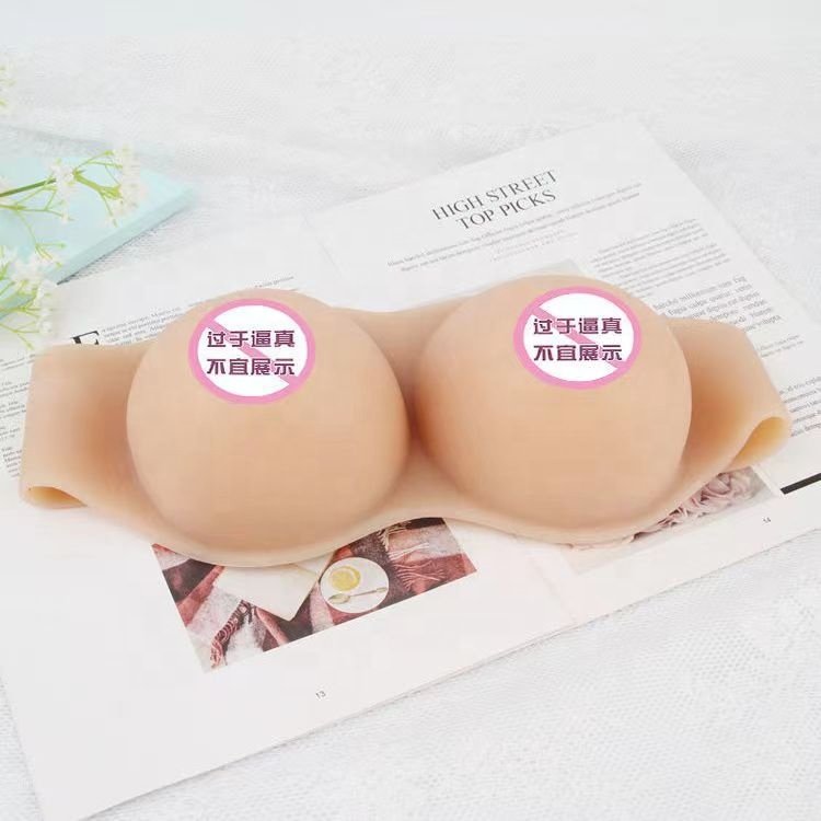 Cup Men Crossdressing Breast Forms Realistic Silicone Artificial Breast for Adults XL/XXL Sizes Comfortable Chest Application