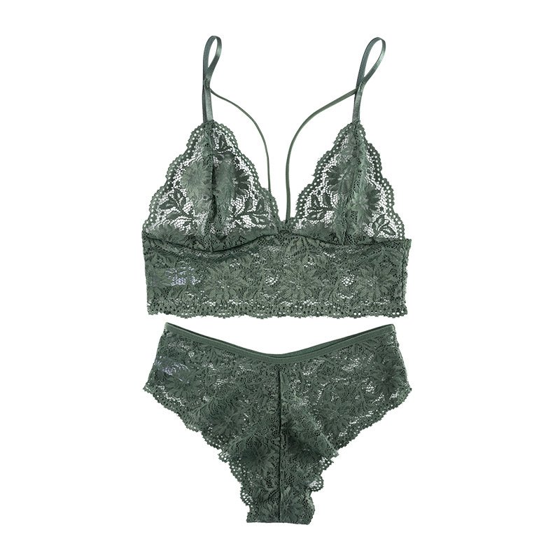 European and American style ultra-thin large breasts show small traceless lace sexy beautiful back no underwire bra women's unde