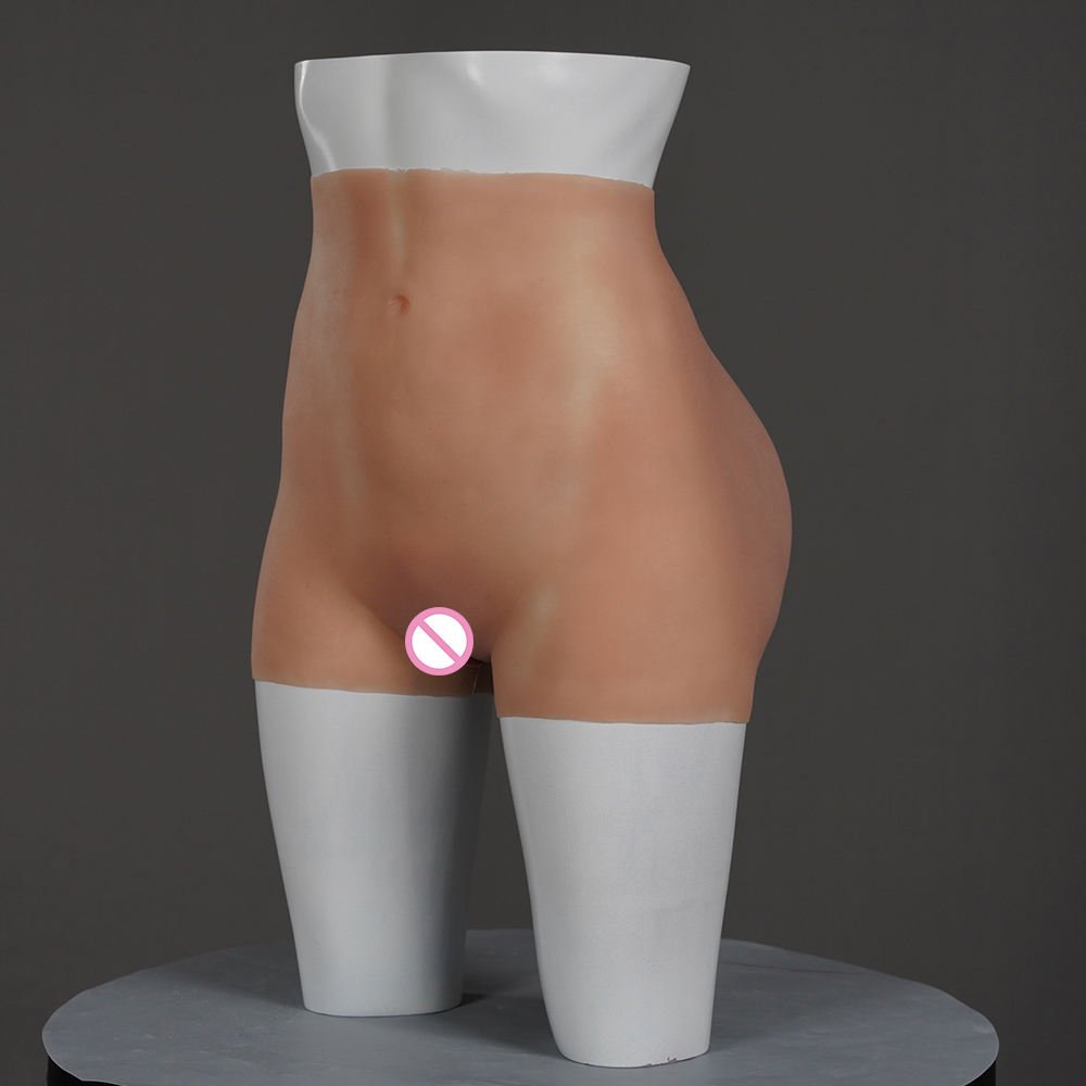 Silicone Body Suit With Silicone High Neck Breasts G-H Cup Realistic Vagina Pants For Transgender