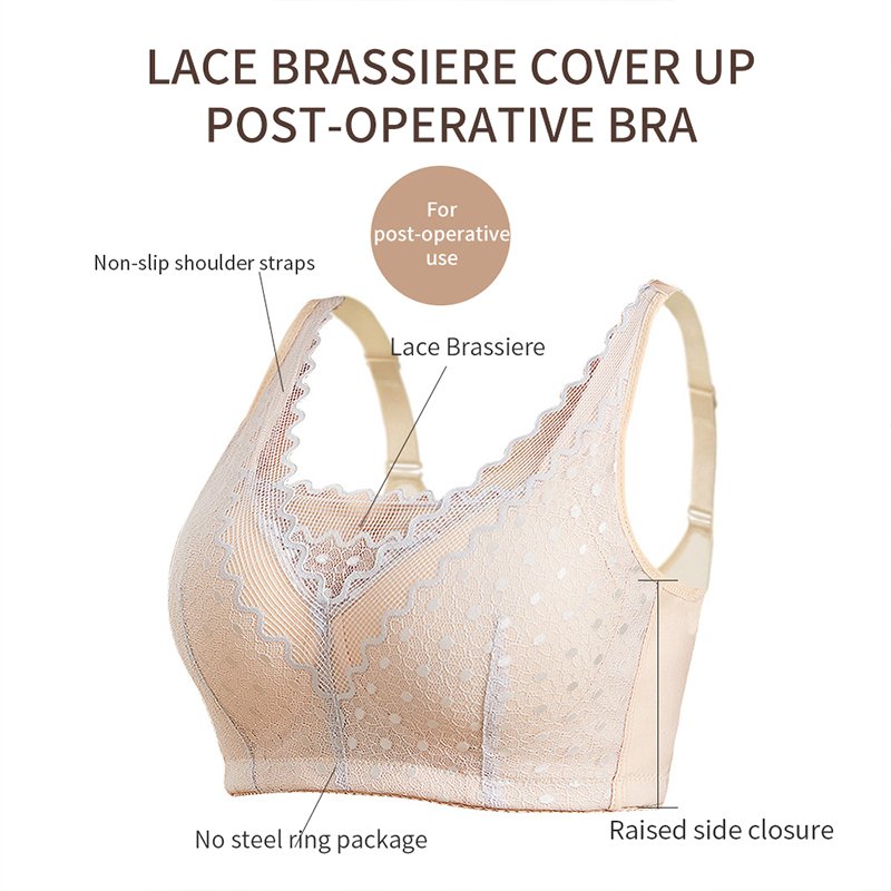 Mastectomy Bra with Pockets for Silicone Breast Forms Prosthesis Women Everyday Bra
