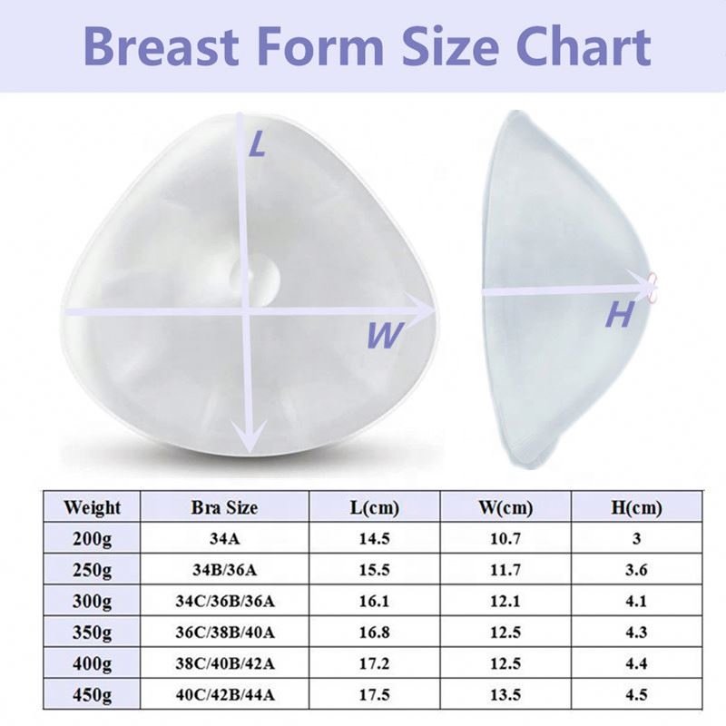 Silicone transparent Breast cancer Enhancer silicon breast forms Artificial boobs For Swimsuit with nipple
