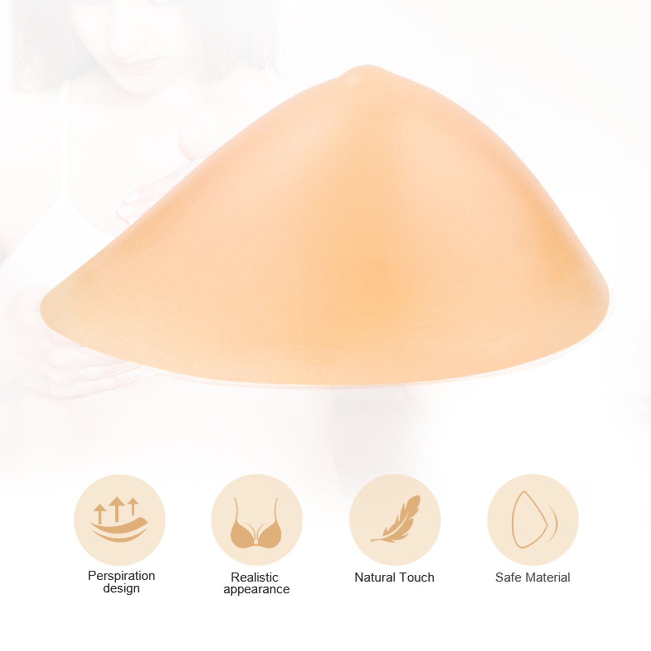 silicone breast implant CT350 after resection with a bra to make up for fake breasts for women