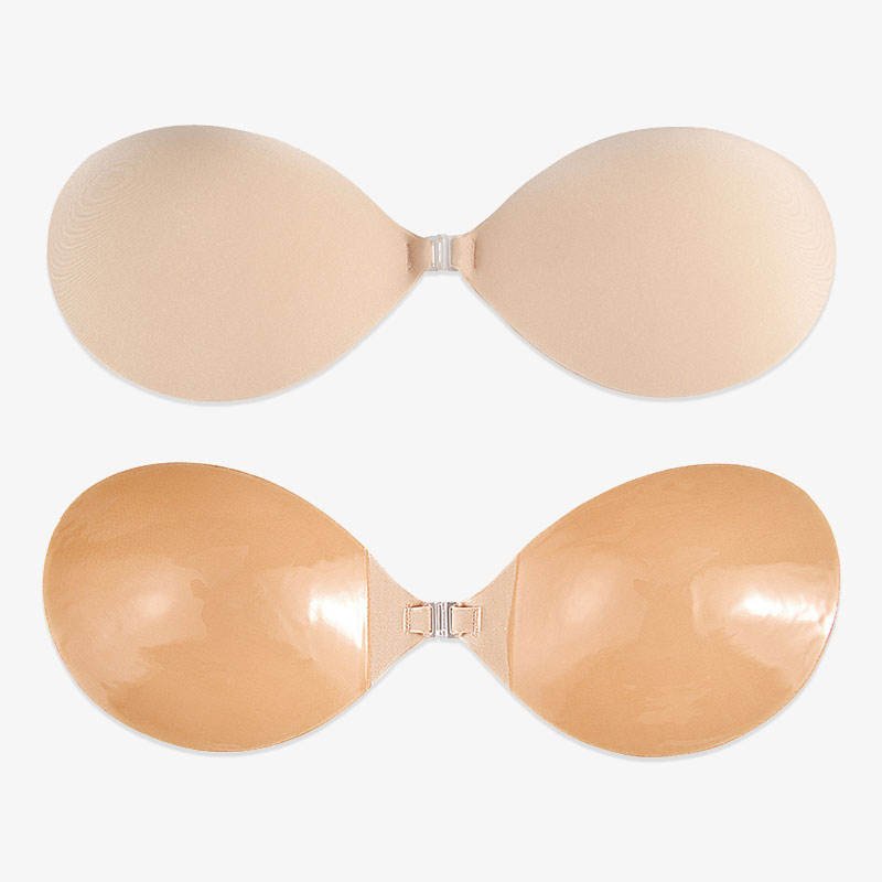 Custom Reusable Front Buckle Breast Adhesive Bra Backless Lift Adhesive Strapless Invisible Bra Push Up Sticky Bra