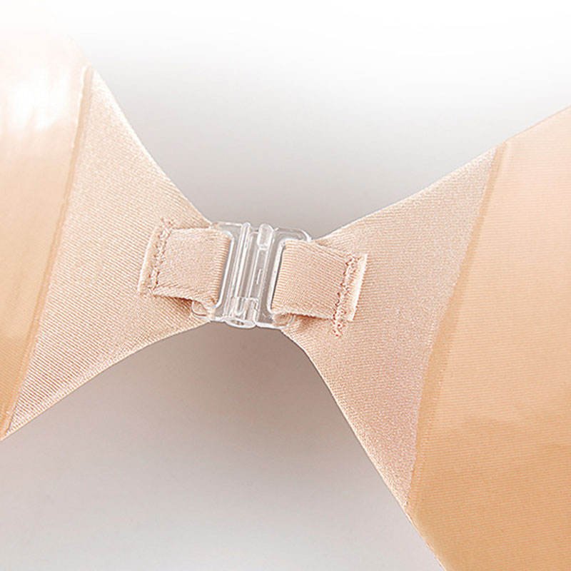 Custom Reusable Front Buckle Breast Adhesive Bra Backless Lift Adhesive Strapless Invisible Bra Push Up Sticky Bra