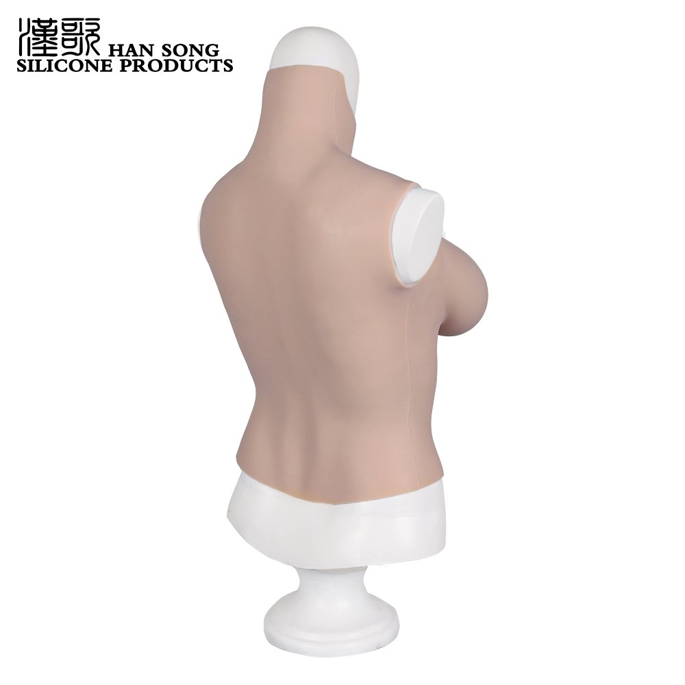 6th Generation Half Body Artificial Silicone Fake Breast Forms Enhancer For Cross-dresser Breast Plate