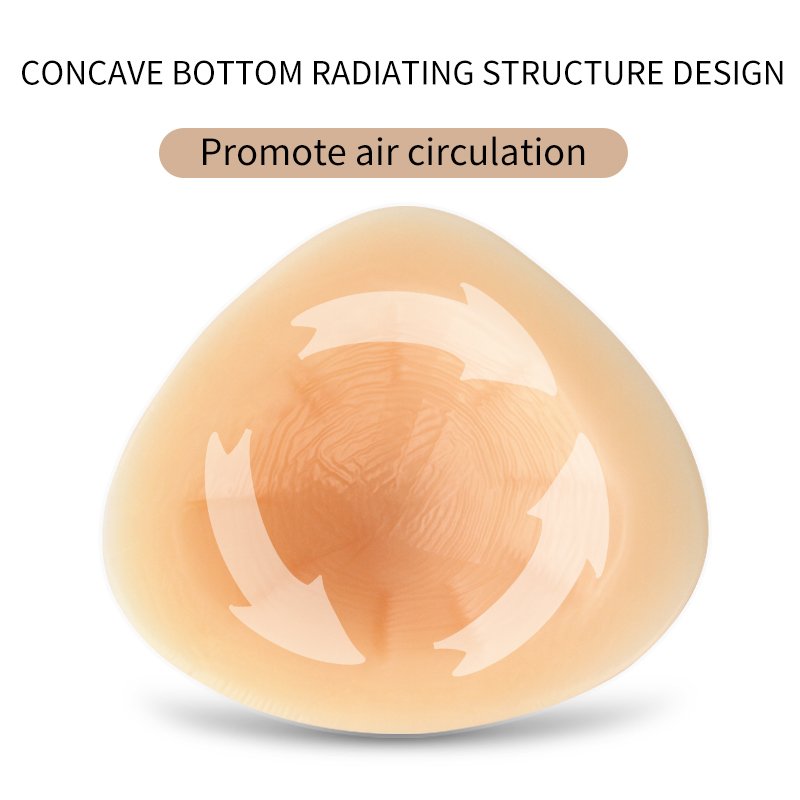 False Breast Forms Realistic Artificial Huge Bosoms for Crossdresser Boobs Triangular Shape Silicone 100% Silicone 1400g/pair