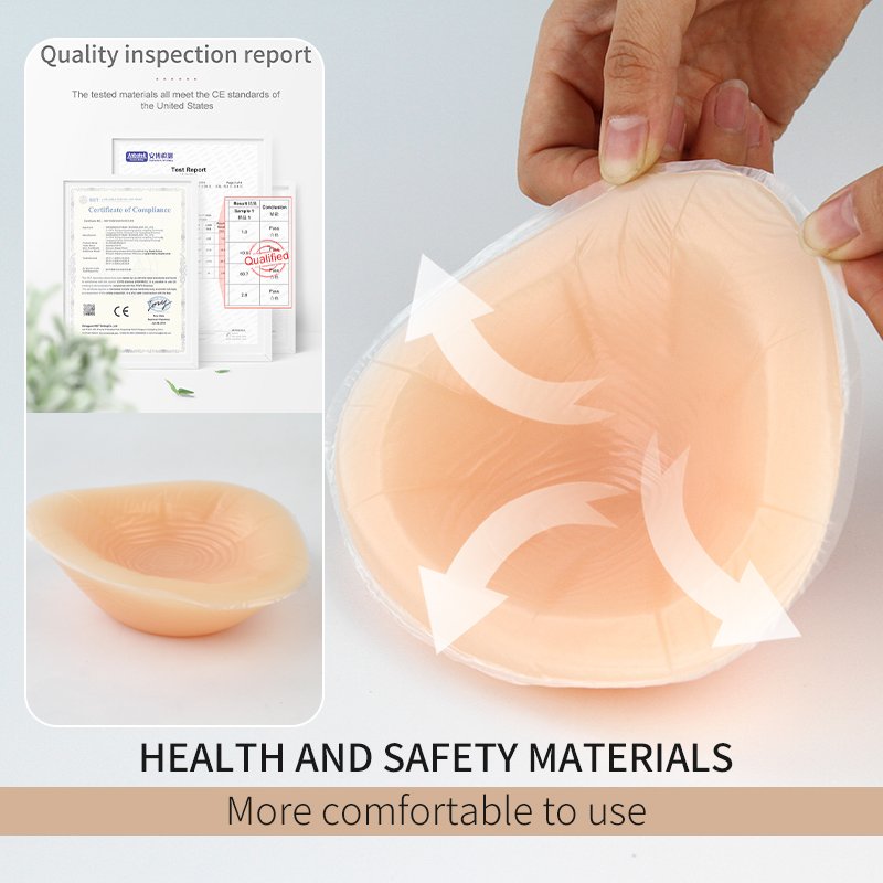 False Breast Forms Realistic Artificial Huge Bosoms for Crossdresser Boobs Triangular Shape Silicone 100% Silicone 1400g/pair