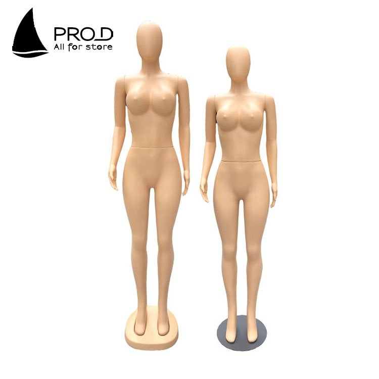 PE plastic mannequin large breasts skin color whole body female model
