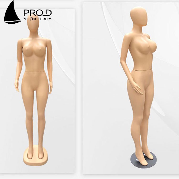 PE plastic mannequin large breasts skin color whole body female model