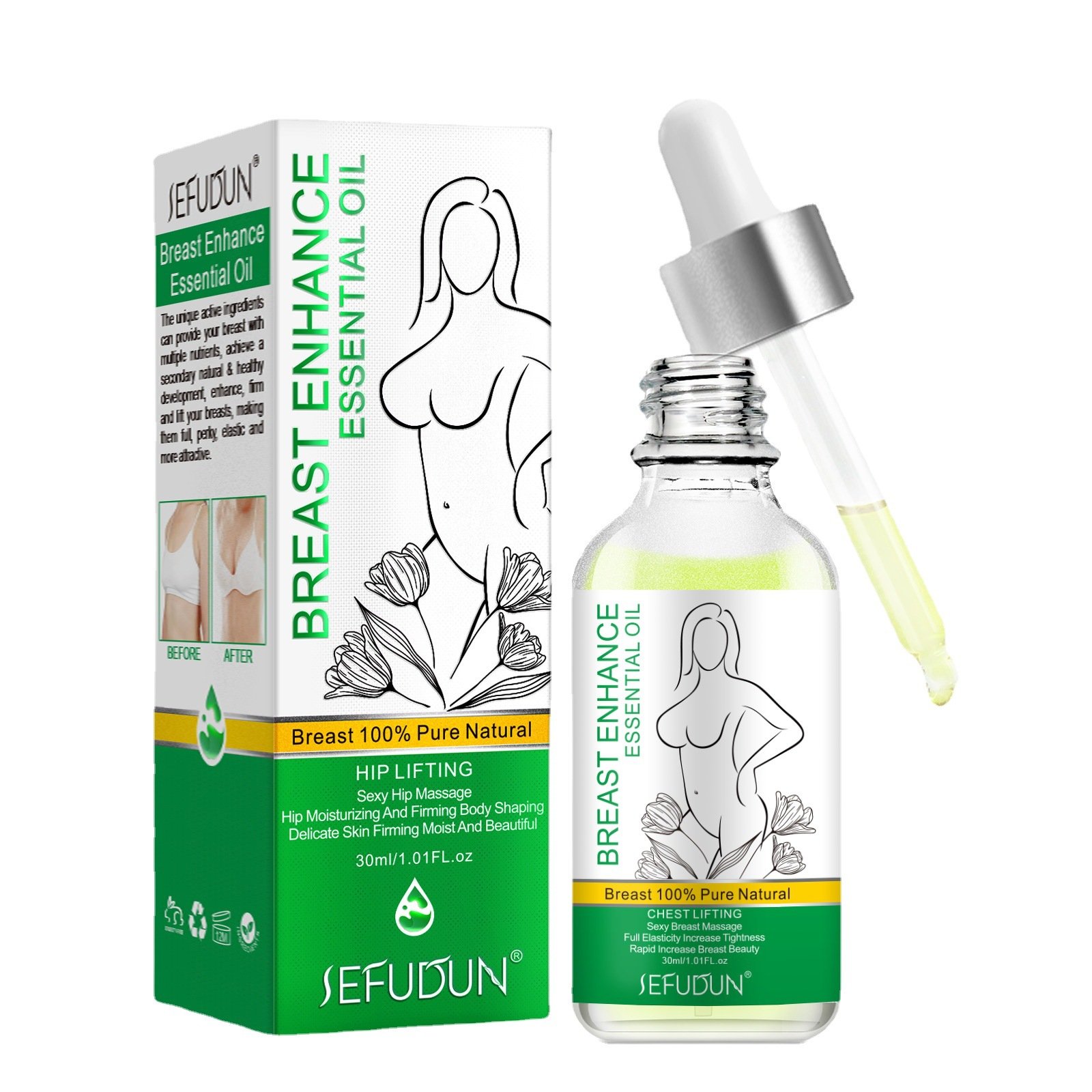Wholesale Breast Enhancement Essential Oil Plumping Chest Shaping Essential Oil 30ml