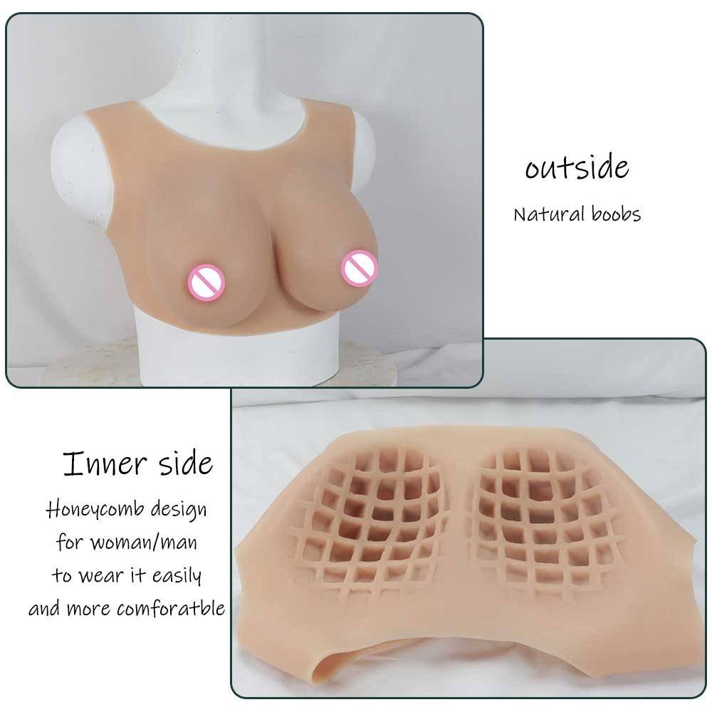 Silicone Enhancer Chest Artificial Breast Forms Sexy Large Breast Prosthesis For Drag Queen Shemale Transgender